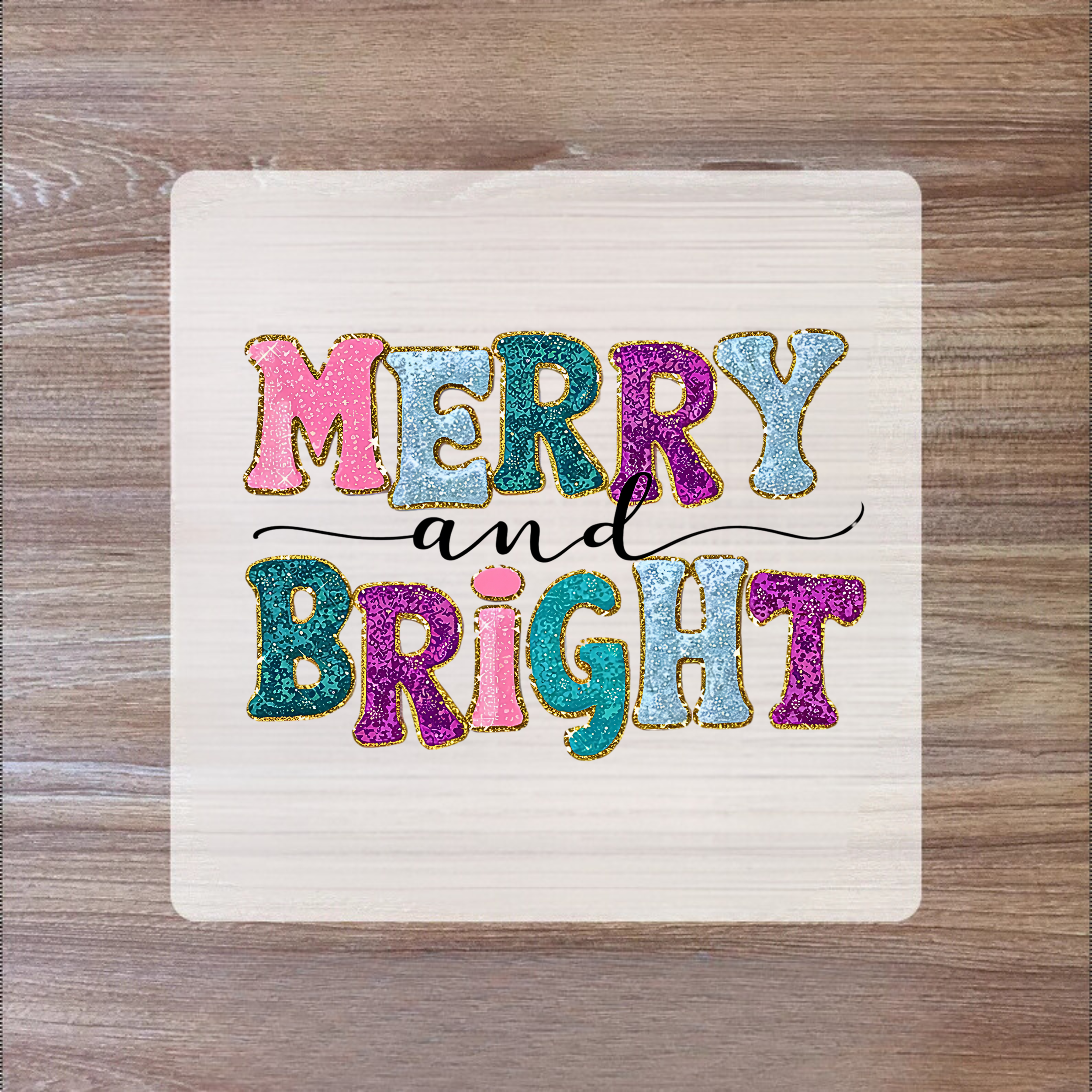 Merry and Bright DTF Transfer