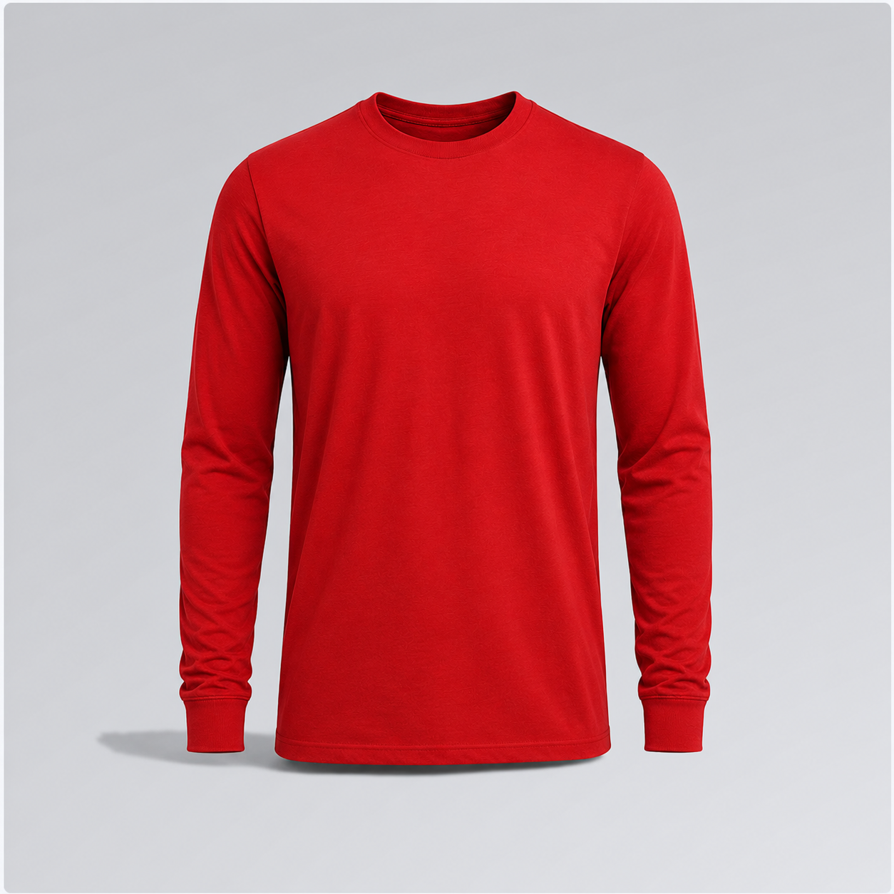 Gildan 2400 Ultra Cotton long-sleeve t-shirt mockup in Red