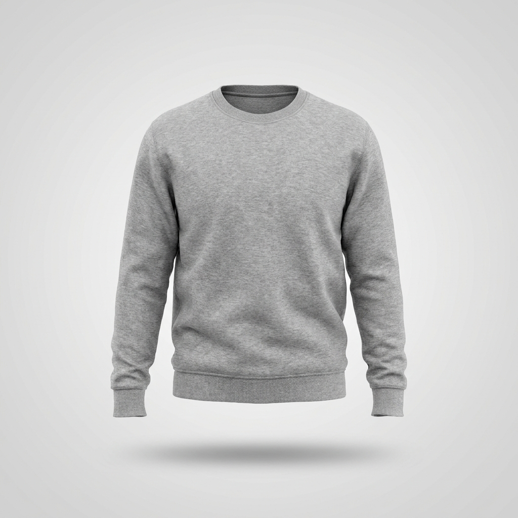 Blank grey custom crewneck sweatshirt — Gildan 18000