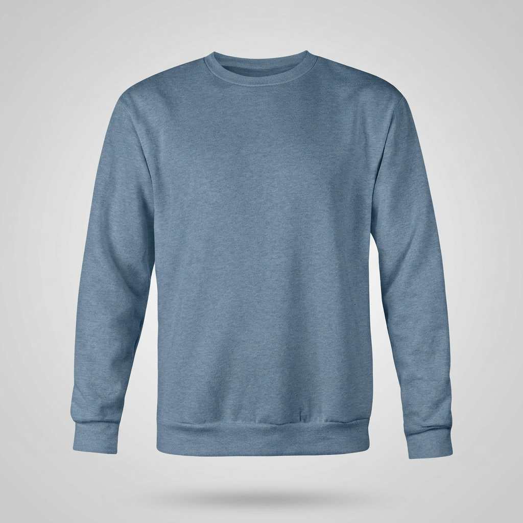 Blank blue custom crewneck — Bella+Canvas 3901