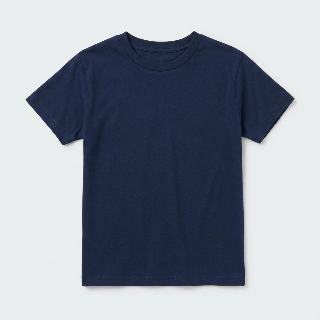 Blank navy youth t-shirt ready for custom printing