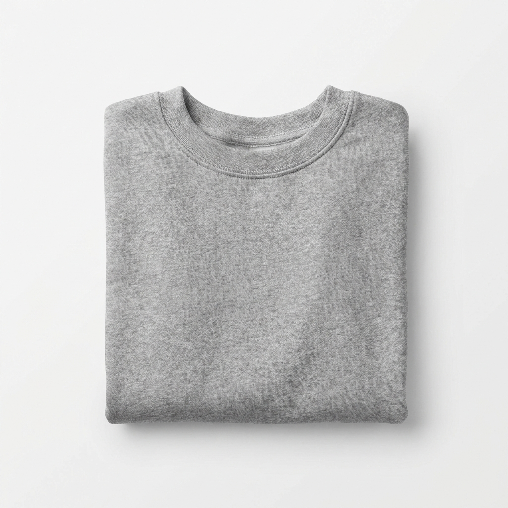 Blank heather grey toddler sweatshirt ready for custom printing
