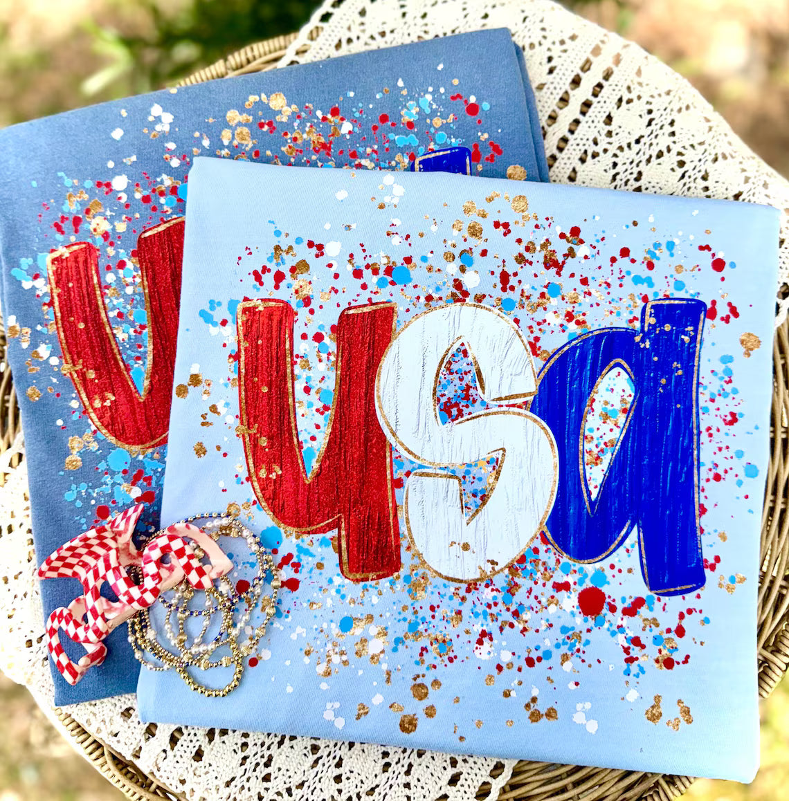 USA Confetti Transfer