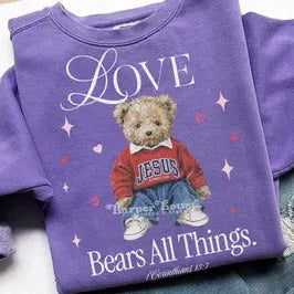 Love Jesus Bear Valentine's Day Transfer