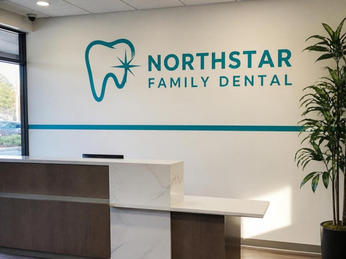 Northstar Family Dental printed wall graphic