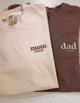 Comfort Colors custom name t-shirt — embroidery detail