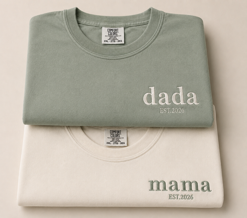 Comfort Colors Embroidered T-Shirt — Custom Name