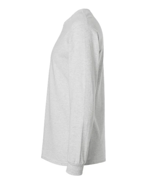 Gildan 2400 Ultra Cotton long-sleeve t-shirt in Ash — side view