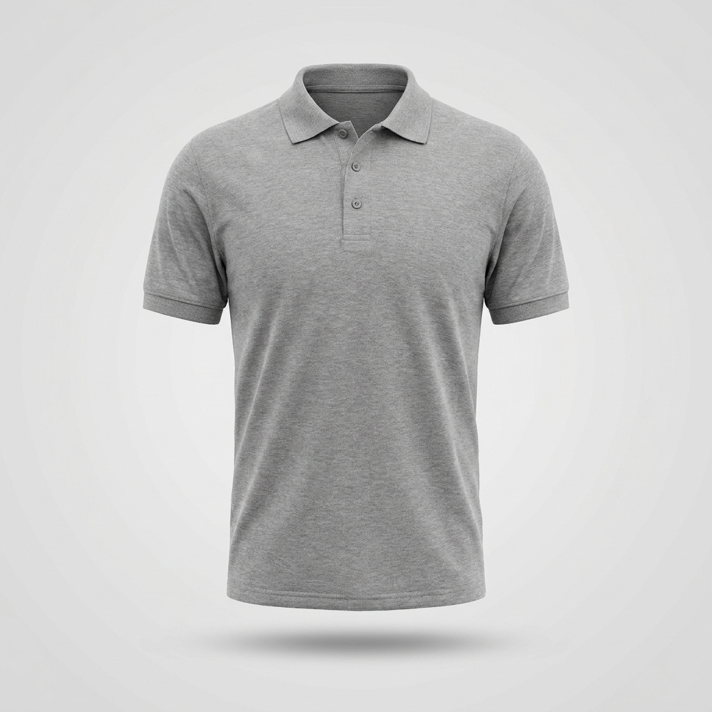 Blank grey Port Authority K500 polo
