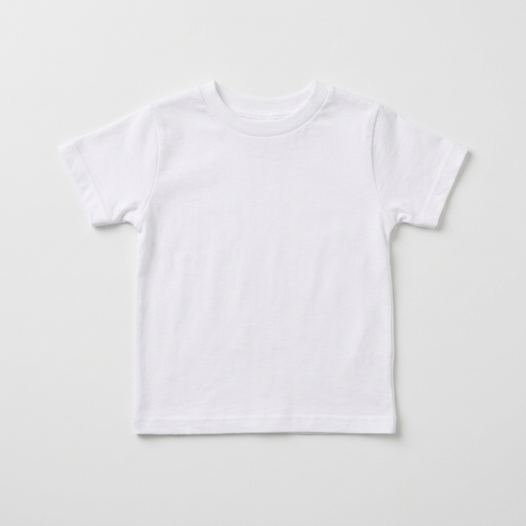 Blank white toddler t-shirt ready for custom printing