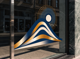 Large printed decal on storefront window