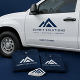 Work truck pack: truck lettering, printed tees and stickers