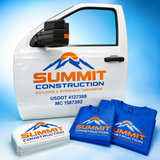 Work truck pack: truck lettering, printed tees and stickers