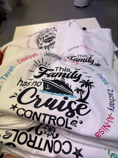Bulk custom-printed team t-shirts