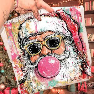 Bubble Gum Santa Transfer