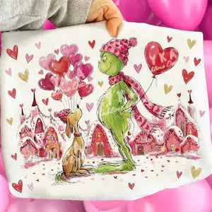 Grinch Valentine's Day Transfer