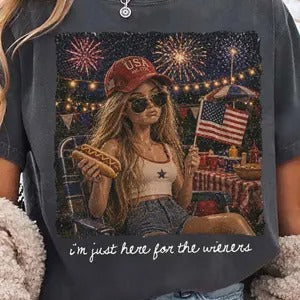 Funny Doll Face 4th of July Transfer
