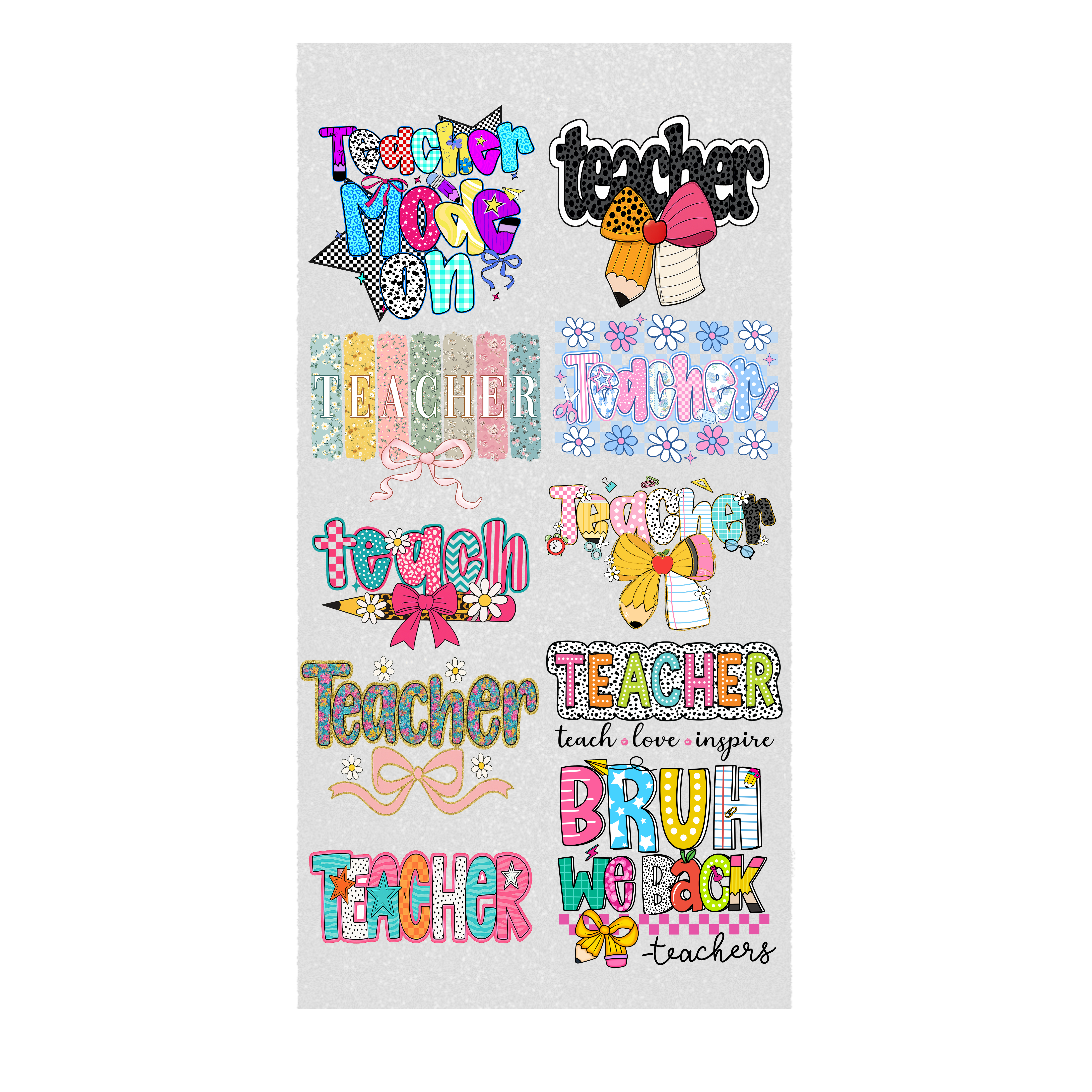 TEACHER PREMADE GANGSHEET