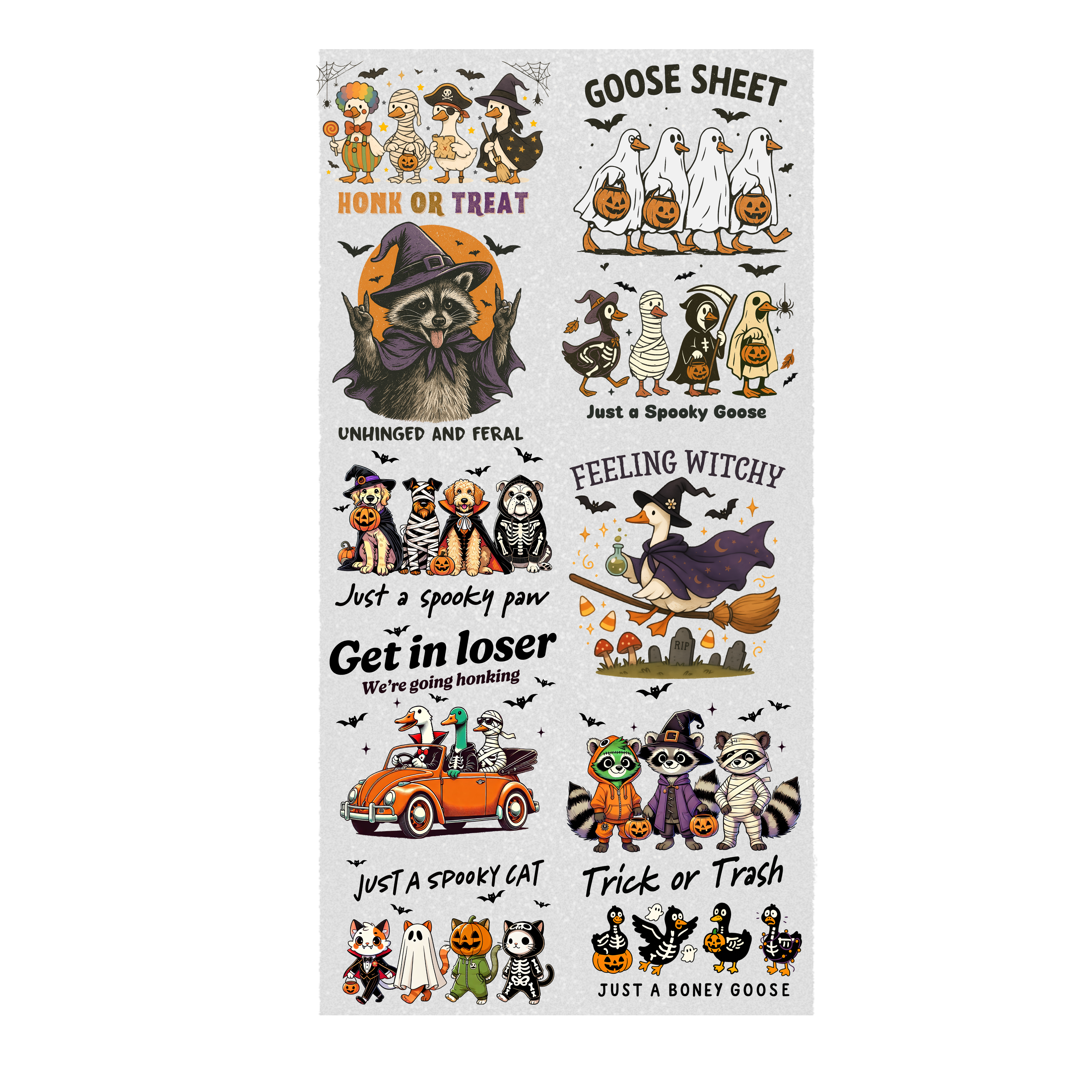 FUNNY HALLOWEEN PREMADE GANGSHEET